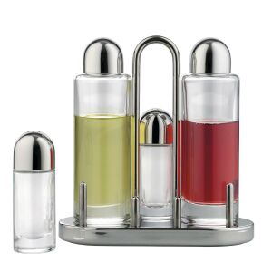 Alessi 5070 Üveg Fűszertartó készlet 4 részes - Átlátszó / Ezüst 142368468 - Alessi