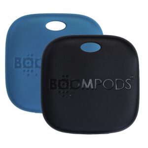 Boompods Boomtag Rechargeable Duo Okos nyomkövető Apple Find My támogatással - Fekete/Kék (2 darabos) 142393355 - Boompods