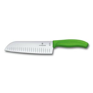 Victorinox V-6.85 26.17L4B Santoku rozsdamentes acél kés 17cm - Zöld 142393387 - Victorinox