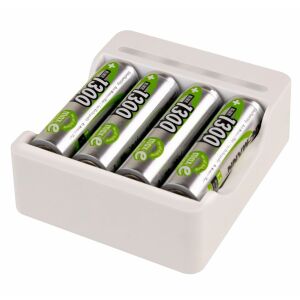 Ansmann Basic IV 4x AA/AAA NiMH Akkumulátor Töltő (+4 db AA elem) 142413869 - Ansmann