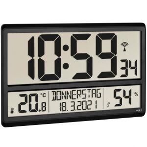 TFA 60.4520.01 Rádióvezérelt óra - Fekete 142415817 - TFA