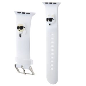 Karl Lagerfeld Karl and Choupette Head NFT Apple Watch 42/44/45/46/49 szíj, fehér 142437030 - Okosóra szíj