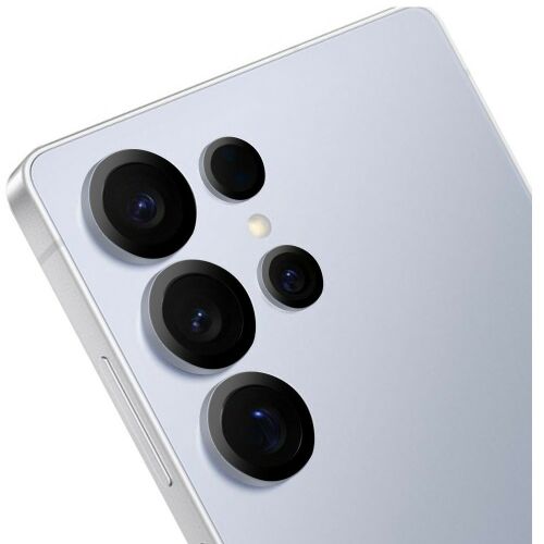 Samsung Galaxy S25 Ultra kamera lencsevédő edzett üveg, titanium silverblue felhelyezve - Kijelzővédő fólia