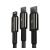 Baseus Tungsten Gold 3in1 USB-kábel, USB / micro-USB / USB-C / Lightning, 3,5 A, 1,5 m, fekete 142447407