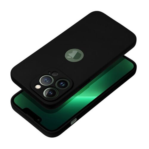 Forcell Soft Fekete Szilikon Tok iPhone 15 Plus-hoz 