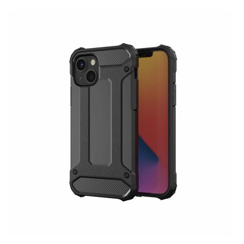 Forcell Carbon iPhone 14 Pro Max védőtok, fekete strapabíró telefontok - Forcell