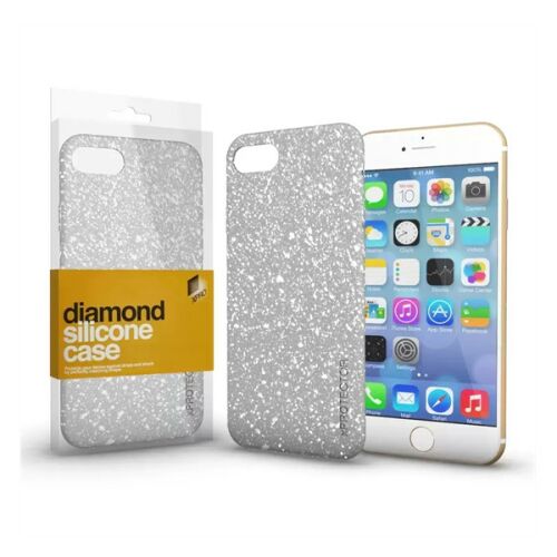 Xprotector Diamond szilikon tok Samsung Galaxy A34 5G-hez, ezüst csillogó telefontok - XPro