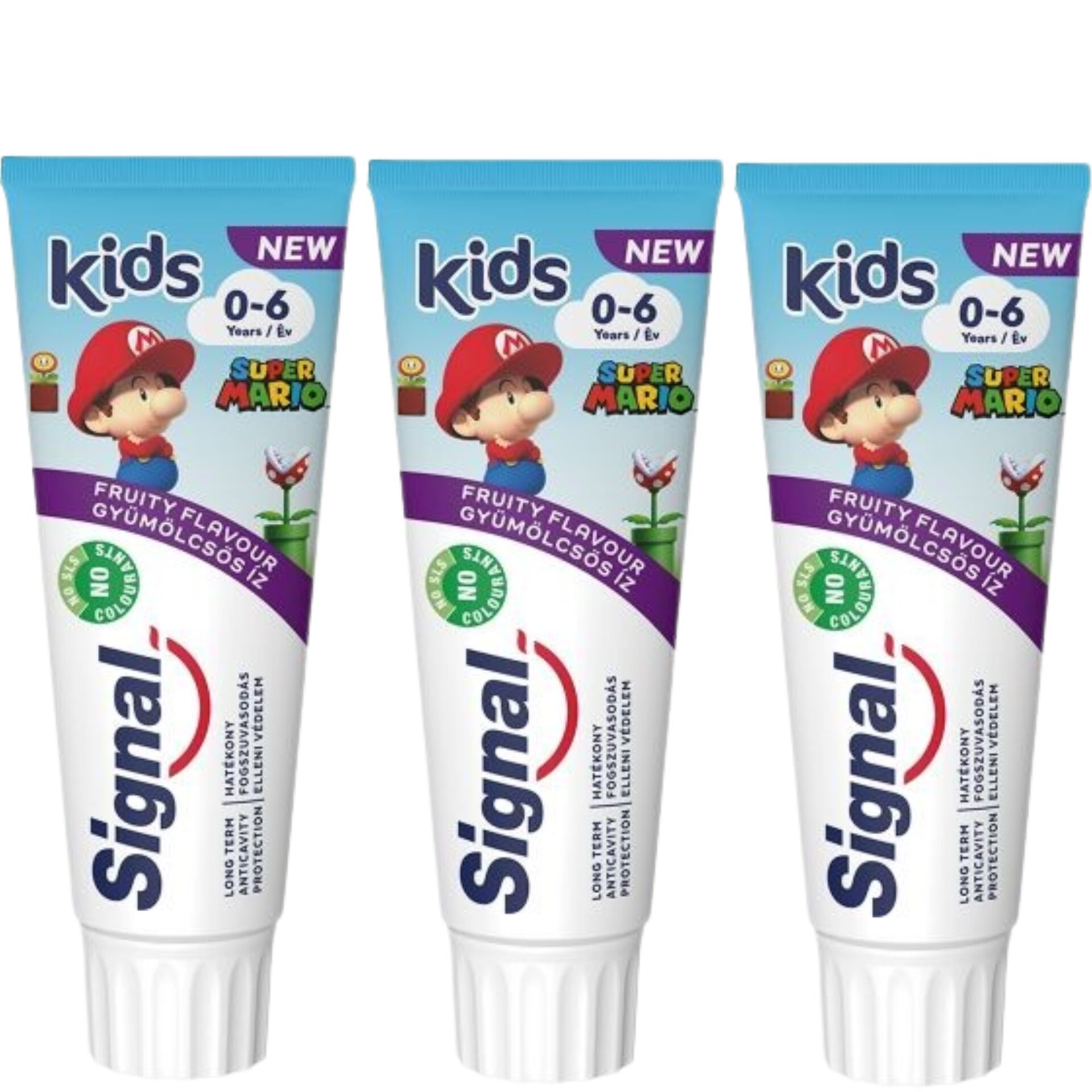 E-shop Signal Kids Super Mario ovocná zubná pasta 3x75 ml