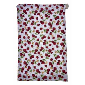 MK Bea Behúzós kenyeres zsák – epres mintás, pamut és PUL bélés