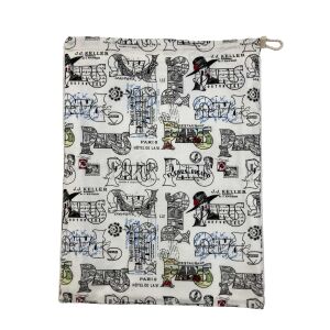 MK Bea Behúzós kenyeres zsák – Paris mintás pamut PUL béléssel