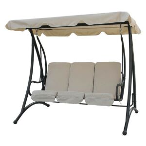 QENA 3 személyes hintaágy - bézs - 201x123x172cm 142471236 - Hintaágy