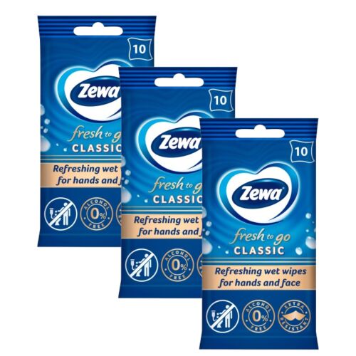 Zewa Classsic Мокри кърпички за ръце и лице 3x10бр. 142472109