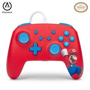 PowerA Enhanced vezetékes Nintendo Switch kontroller - Mario 'Woo-hoo!' kiadás - PowerA
