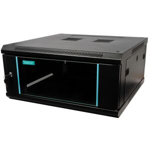 Szafa Rack Spacer 4U 19 cali do montażu na ścianie, czarna - Szafa rack