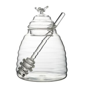 BASIC NATURE Méz tároló üveg 500ml, boroszilikát üveg, 3 részes