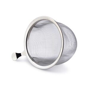 BASIC NATURE: Mini acél teafőző ezüst 7,3×9,2×5 cm колбászos