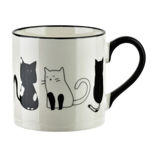 BASIC NATURE COTTELLO Porcelán Bögre 370ml - Macskamotívummal 142502360