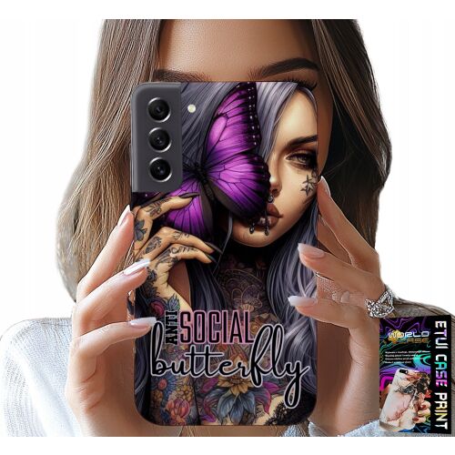 TOK Samsung Galaxy S21 telefontok Anti Social Butterfly dizájnnal - HDD és GPS tok