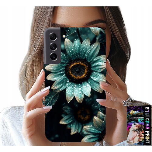 World Case Samsung Galaxy S22 Plus telefontok kék gerbera százszorszép virág mintával - HDD és GPS tok