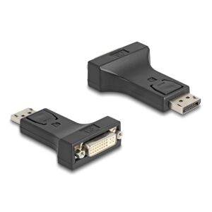 Delock Adapter DisplayPort 1.1-dugós csatlakozó   DVI-csatlakozóhüvely passzív fekete (66615) 142510682 - DisplayPort átalakító