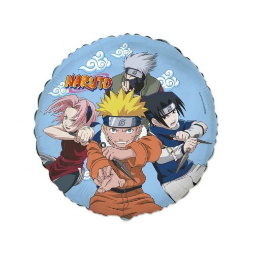 Naruto Team 7 fólia lufi, 46 cm, parti dekoráció - Lufi