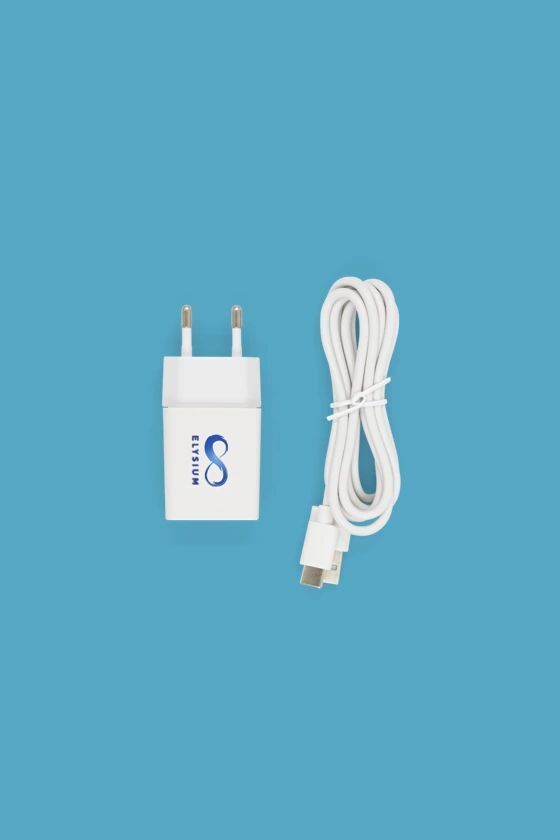 USB-C кабел и захранващ адаптер Elysium за апарат за кръвно налягане Elysium