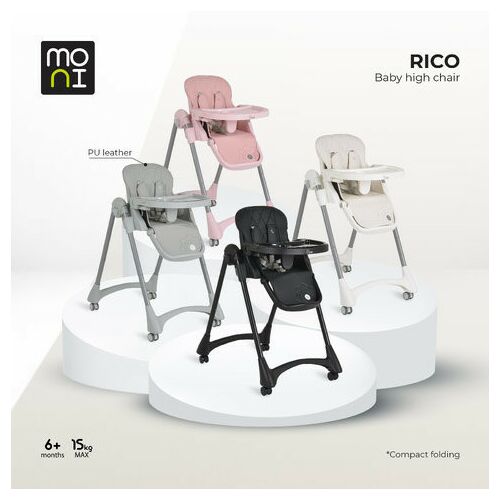 RICO multi etetőszék alsó kosár nélkül, összecsukható FEKETE