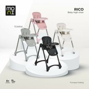 RICO multi etetőszék alsó kosár nélkül, összecsukható FEKETE