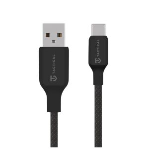 Tactical Stitch Thread USB-A - USB-C kábel, fekete, 1 méter - USB kábel
