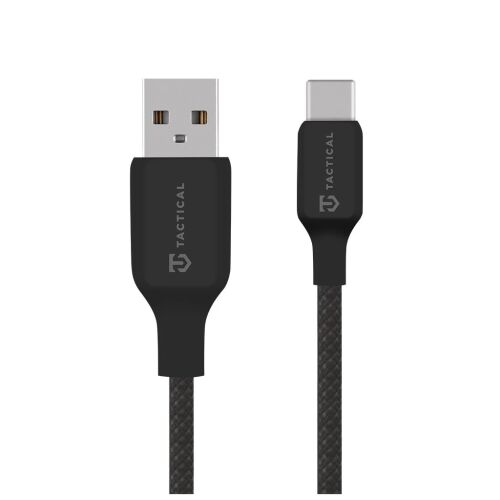 Tactical Stitch Thread USB-A - USB-C kábel, fekete, 1 méter - Tactical