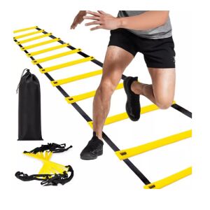 Koordinációs edzőlétra hordtáskával használat közben - Szabadtéri ügyességi játék