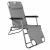 Springos Gray Folding Sun Lounger with Pillow