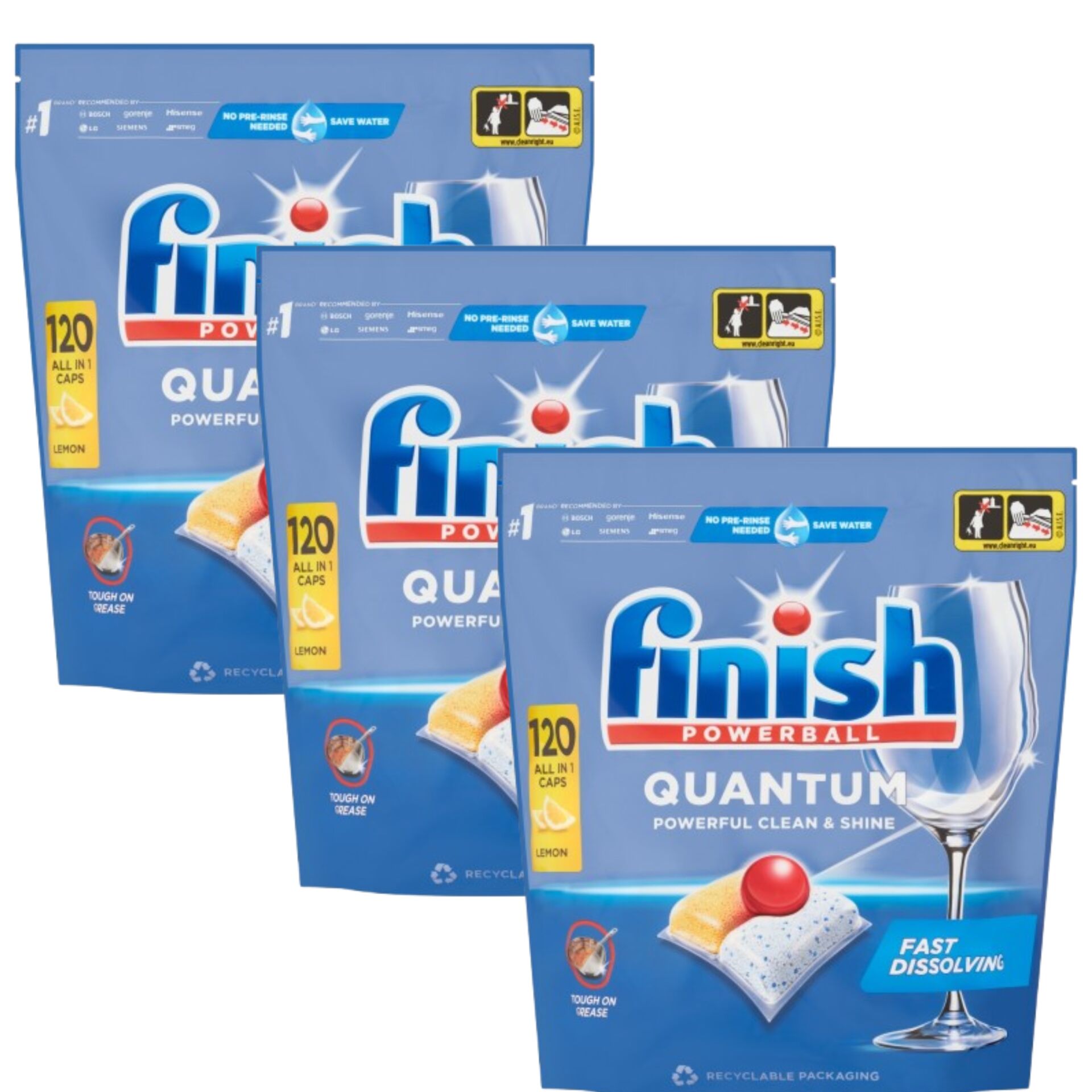 E-shop Finish Quantum Všetko v 1 Kapsule do umývačky riadu s citrónom 3x120ks