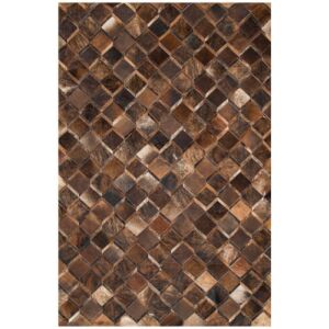 Dywan Bakero Sao Paulo Exotic, 70x140 cm, brązowy patchwork ze skóry bydlęcej - Projektowanie wnętrz