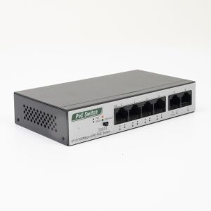 Kapcsoló PNI SWPOE242, POE, 6 x 10/100 Mbps, ebből 4 PoE port, fém ház 142958000 - PNI