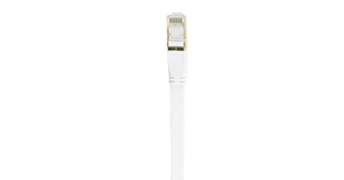 Câble réseau plat S/STP CAT8 U8050W, 2 x RJ45, 4 paires de fils