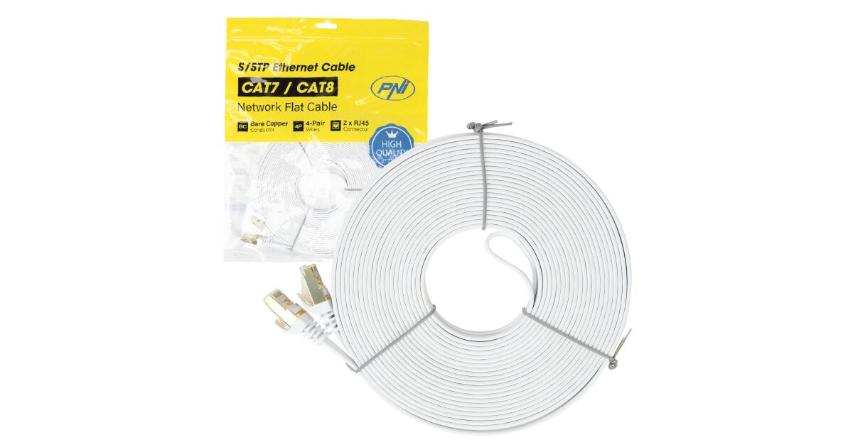 Cavo S/FTP CAT7 PNI SF07 a 10Gbps metro, 1000MHz, per internet e