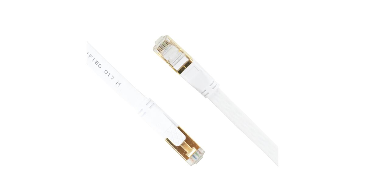 Cavo di rete piatto S/STP CAT8 U8200W 2 x RJ45, 4 coppie di fili
