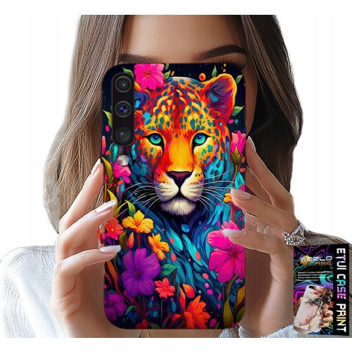World Case Samsung A50/A30S telefontok színes virágos tigris mintával 