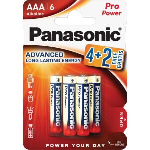 Akumulator Panasonic Pro Power LR03PPG/6B (4+2) 142559017 - Komputer i akcesoria