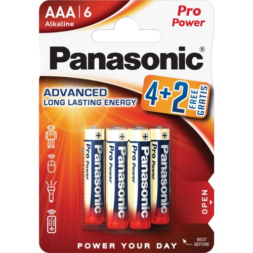 Батерия Panasonic Pro Power LR03PPG/6B (4+2) 142559017