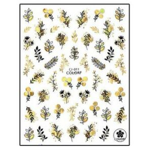 Körömmatrica - Golden Garden - CJ-011 142565738 - Körömmatrica