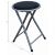 Szék, összecsukható , fém - ezüst + fekete textilbőr, IRMA 142567108