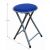 Szék, összecsukható , fém-ezüst + kék textilbőr, IRMA 142567107