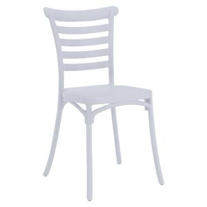 Rakásolható szék, fehér, SAVITO