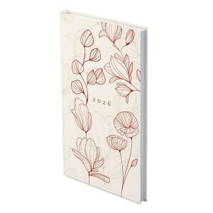 TOPTIMER Joy J035 2026 heti zsebnaptár virágmintával - TOPTIMER