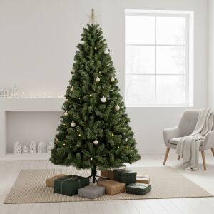 Pepita 1.5M Artificial Christmas Tree with Stand in living room setting - Pepita Artificial Christmas Tree
