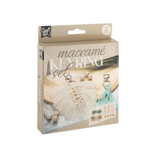 Craft ID Makramé kulcstartó készítő szett kész példákkal - Kulcstartó