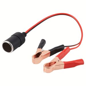 Szivargyújtó aljzat adapter krokodilcsipesszel kimenettel 12v 24v