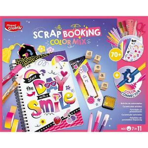 MAPED CREATIV Scrapbooking Color Mix szett gyerekeknek, 70 darabos, kreatív hobbi emlékek megőrzéséhez - Maped